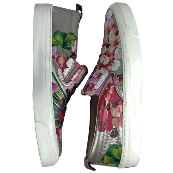 GUCCI DRY ROSE BOARD FLORAL PRINT LEATHER SLIP ON SKATE SNEAKERS - Picture 6 of 15